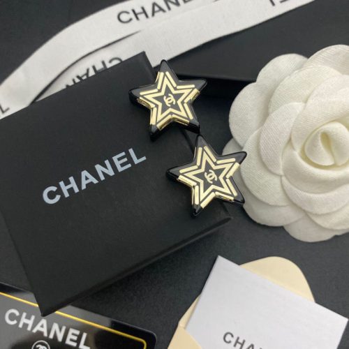 Replica Designer Chanel Fashion Acrylic Pentagram Earrings