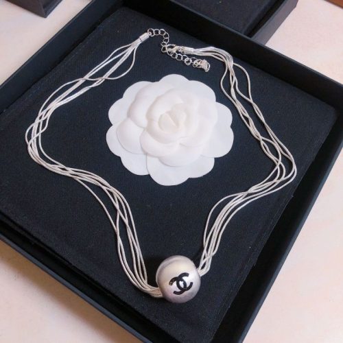 Replica Designer Chanel Fashion Alphabet Beads Layered Choker Necklace