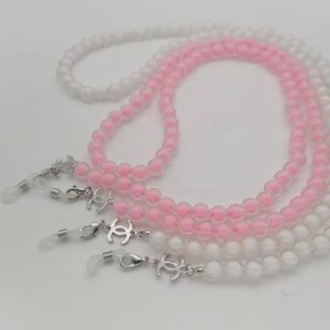 Replica Designer Chanel Fashion Anti-Drop Solid Color Bead Design Glasses Chain