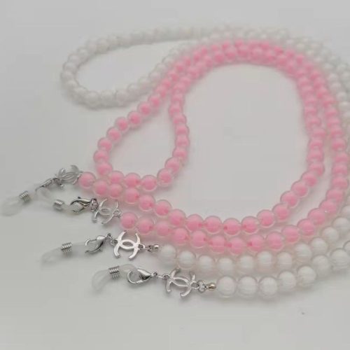 Replica Designer Chanel Fashion Anti-Drop Solid Color Bead Design Glasses Chain