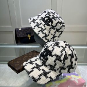 Replica Designer Chanel Fashion Color Blocking Woven Design Peaked Fisherman'S Hat