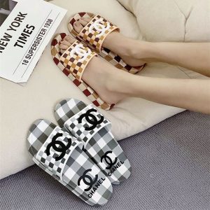 Replica Designer Chanel Fashion Double C Letters Couples Slippers