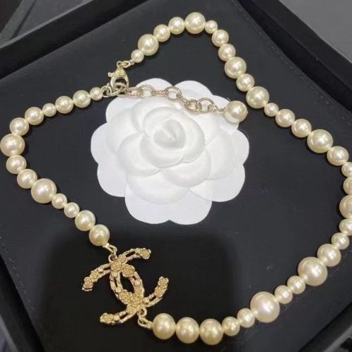 Replica Designer Chanel Fashion Double C Pearl Necklace