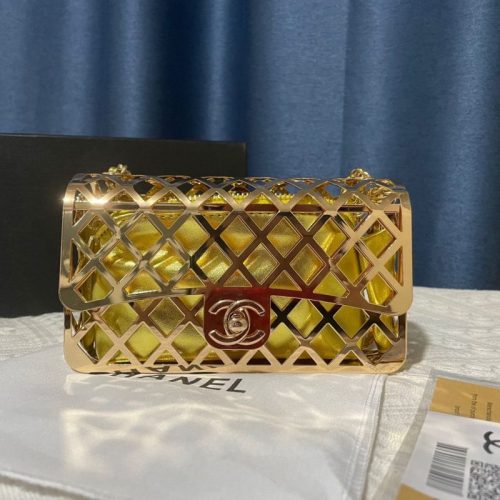 Replica Designer Chanel Fashion Metal Cutout Shoulder Bag