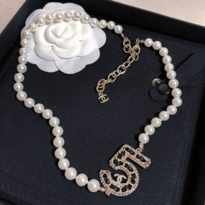 Replica Designer Chanel Fashion Pearl 5 Word Necklace