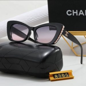Replica Designer Chanel Fashion Pearl Embellished Sunglasses