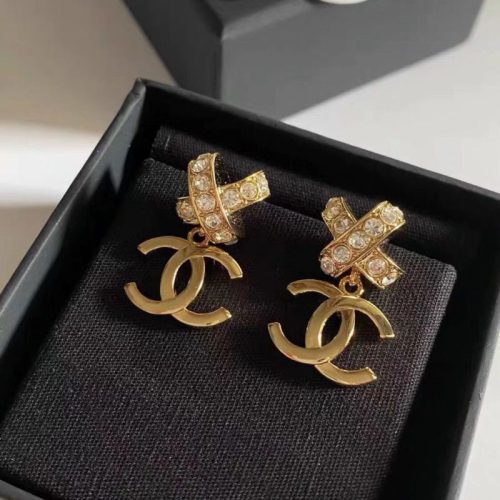 Replica Designer Chanel Fashion Rhinestone Earrings