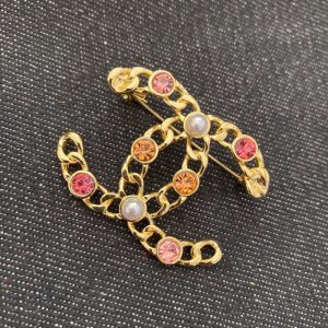 Replica Designer Chanel Fashion Rhinestone Letter Brooch