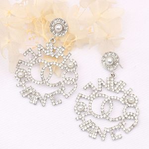 Replica Designer Chanel Fashion Rhinestones Geometric Earrings