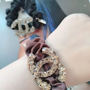 Replica Designer Chanel Fashion Rhinestones Hair Rope