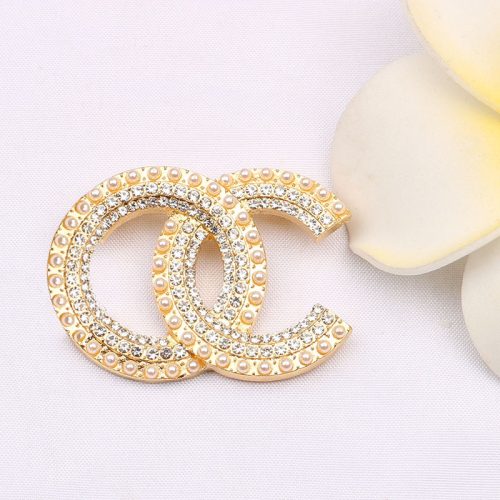 Replica Designer Chanel Fashion Rhinestones Pearl Brooches