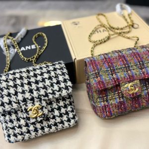 Replica Designer Chanel Fashion Wool Chain Shoulder Bag