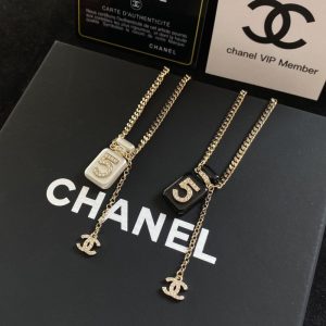Replica Designer Chanel Fragrance Bottle Pattern Women Necklace