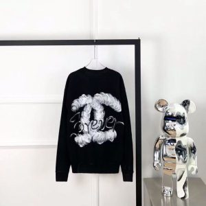 Replica Designer Chanel Hand-Painted Graffiti Casual Sweater