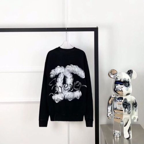 Replica Designer Chanel Hand-Painted Graffiti Casual Sweater