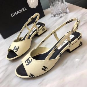 Replica Designer Chanel High Heel Block Heel Strap Roman Sandals