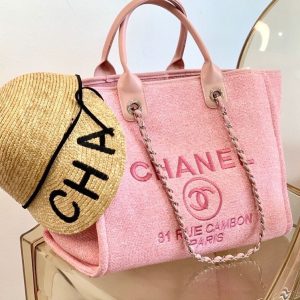 Replica Designer Chanel Letter Embroidered Design Large Capacity Women Tote Bag