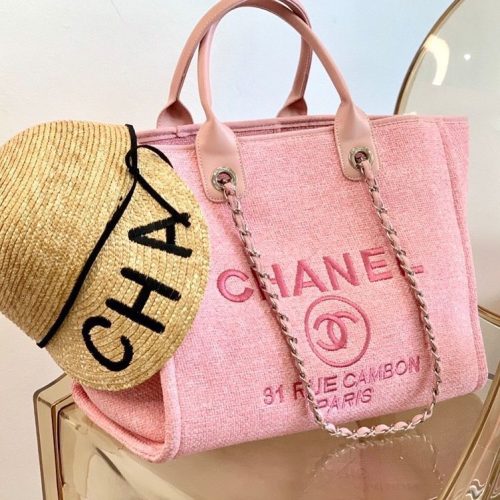 Replica Designer Chanel Letter Embroidered Design Large Capacity Women Tote Bag