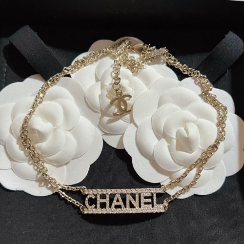 Replica Designer Chanel Letter Patched Women Necklace