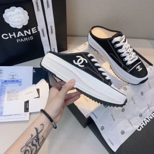 Replica Designer Chanel Letter Pattern Thick Sole Shoes