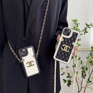 Replica Designer Chanel Pu Phone Case With Chain