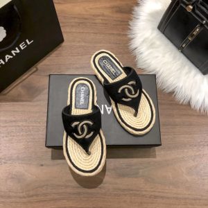 Replica Designer Chanel Rope Thong Flip-Flops