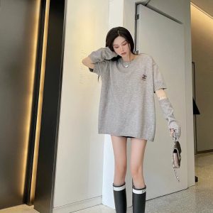 Replica Designer Chanel Round Collar Short-Sleeve Sweater
