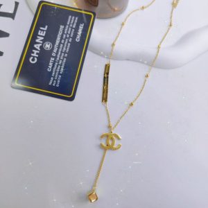 Replica Designer Chanel Simple Titanium Steel Tassel Necklace