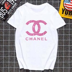 Replica Designer Chanel Summer Men And Women Cotton Short Sleeve Loose White T-Shirt