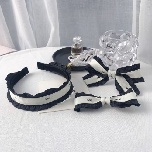 Replica Designer Chanel Sweet Letter Bow Hair Band Hair Accessories
