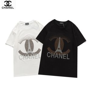 Replica Designer Chanel Tower Pattern Casual T-shirt
