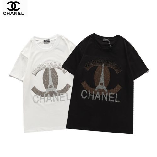 Replica Designer Chanel Tower Pattern Casual T-shirt
