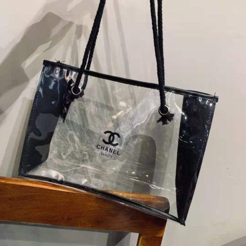Replica Designer Chanel Waterproof Transparent Large-Capacity Tote Bag