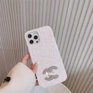 Replica Designer Chanel Wome Fashion Camellia Double C Apple Mobile Phone Case