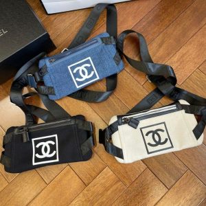 Replica Designer Chanel Women All-Match Canvas Waist Bag