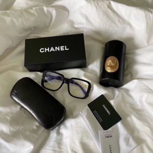 Replica Designer Chanel Women Anti-Blue Light Double C Letters Sunglasses