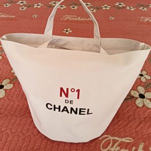Replica Designer Chanel Women Canvas Large-Capacity Camellia Tote Bag