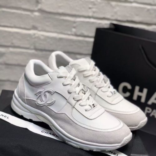 Replica Designer Chanel Women Casual Color Matching Lace-up Sneakers