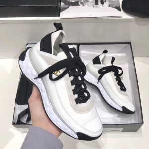Replica Designer Chanel Women Casual Double C Inner Heightening Thick Bottom Sneakers