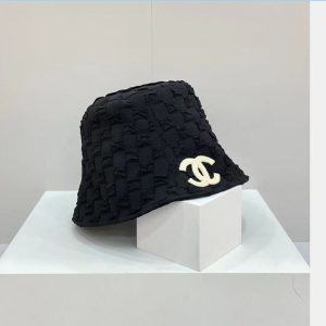 Replica Designer Chanel Women Casual Double C Letters Bucket Hat