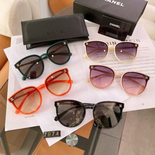 Replica Designer Chanel Women Casual Double C Letters Sunglasses