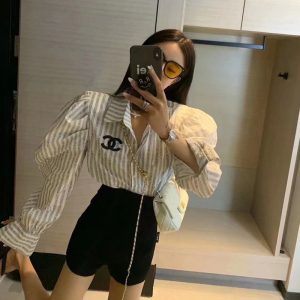 Replica Designer Chanel Women Casual Long-Sleeve Shirt