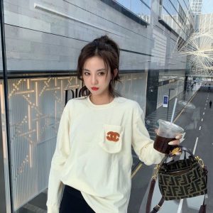 Replica Designer Chanel Women Casual Slim Long-Sleeved Sweatshirts