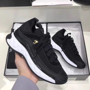 Replica Designer Chanel Women Color Matching Lacing Increased Thick Bottom Sneakers