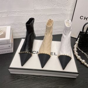 Replica Designer Chanel Women Color Matching Short Boots