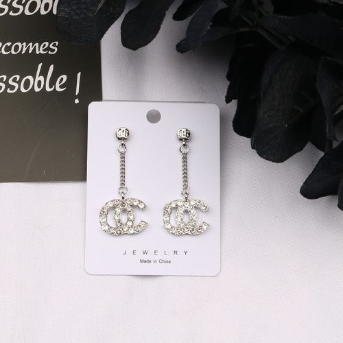Replica Designer Chanel Women Double C Creative Tassel Long Pearl Earrings
