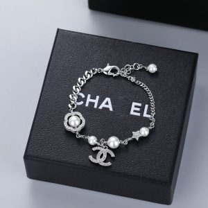 Replica Designer Chanel Women Double C Letters Camellia Bracelet