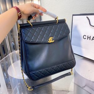 Replica Designer Chanel Women Double C Solid Color Embroidery Chain Bag
