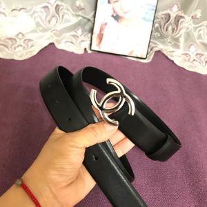 Replica Designer Chanel Women Double C letters Leather Belt