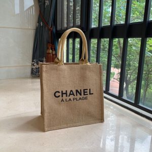 Replica Designer Chanel Women Embroidery linen Tote bag